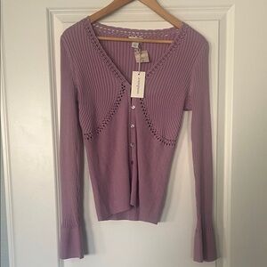 Sundance Lilac Cardigan Sweater